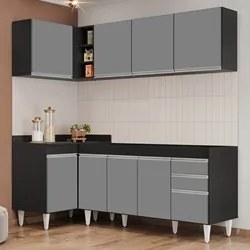 Armário de Cozinha Modulado de Canto Direito 4 Peças CP40 Balcão sem T