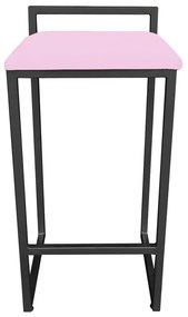 CONJUNTO 02 BANQUETAS PIETRA SUEDE ROSA