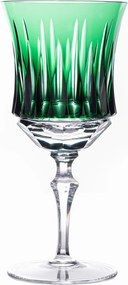 Taça de Cristal Lapidado P/ Vinho Branco - Verde Escuro  Verde Escuro