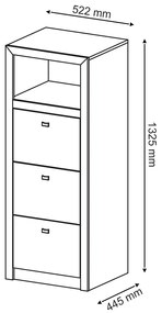 Armário Arquivo para Escritório Home Office ME4118 MDP Nogal G69 - Gran Belo