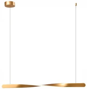 Pendente Led Metal Aluminio Dourado 29w 3000k Sonik
