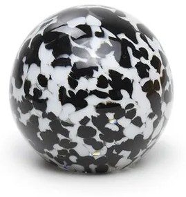 Peso Multicor Pequeno Bola Preto e Branco Murano Cristais Cadoro