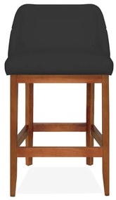 Kit 2 Banquetas Decorativa Talyta Linho Preto