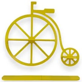 Estante Aérea Bike Amarela Borda Preta Woodyou