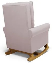 Kit 02 Poltronas de Amamentação Base Madeira Balanço Brenda G05 Veludo