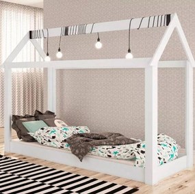 Cama Infantil Casinha P/ Quarto Montessoriana Branco - Completa Móveis
