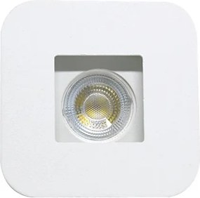 Plafon Embutir Aluminio Inox Branco 8Cm