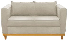 Sofá 2 Lugares Europa Suede Bege ADJ Decor