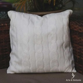 Capa de Almofada Tricot Minimalista