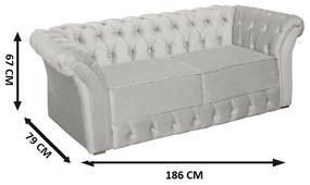 Namoradeira Sofá 2 Lugares Chesterfield Capitonê 186cm Veludo Branco - Sheep Estofados - Branco
