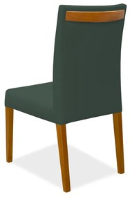 Cadeira de Jantar Milan Veludo Verde Bandeira