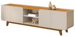 Rack Para Sala Bancada de TV 75 Pol 220cm D04 Cedro/Bali - Mpozenato