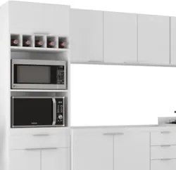 Armário de Cozinha CP06 Para Pia 120cm Pérola Z34 Branco    - Mpozenat