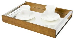 Bandeja Madeira Com Espelho Naturals 23x15x4,5cm 10998 Woodart