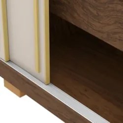 Guarda Roupa Casal 200cm 3 Portas Porto Imbuia/Fendi - Vila Rica