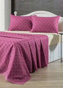 Jogo de Cama 150 Fios Rosa King 4 Peças