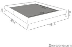 Cama Casal Base Box 138x188cm Pés de Ferro Cold Z37 Veludo Verde - Mpo