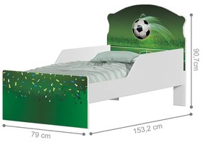 Mini Cama Infantil 153,2x79cm com Proteção Lateral Personagens K02 - D'Rossi - COPA FUTEBOL