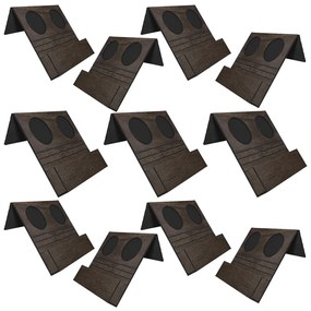 Kit 11 Esteiras Bandejas Com Suporte Para Copos e Controle Para Sofá MDF Tabaco G20 - Gran Belo