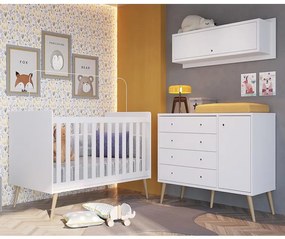 Nicho Prateleira Cubo De Parede Com Porta Infantil - Branco