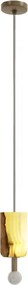 Pendente Led Metal Dourado 2W 3000K 7X23cm Une Xino