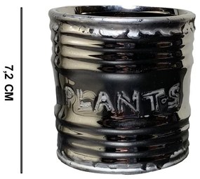 Vaso Decorativo Cerâmica para Plantas e Flores Prata 7,8 cm - D'Rossi