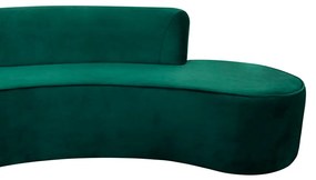 Sofá 3 Lugares Eros D07 Curvo 210cm Braço Esquerdo Veludo Esmeralda - D'Rossi
