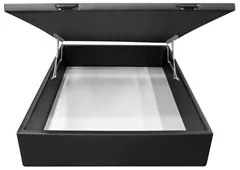 Base Box Baú para Cama Casal 138x188cm Liz S05 Sintético Preto - Mpoze