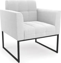 Poltrona Sala Base Industrial Preto Kit 2 Ana Bouclé Off - Ibiza