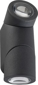 Arandela Led Aluminio Preto 10W 110 3000K Ip54 Roll