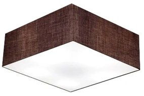 Plafon Quadrado Md-3050 Cúpula em Tecido 12/40x40cm Café - Bivolt