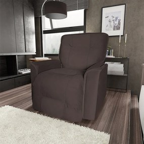 Poltrona do Papai Reclinável Orion Suede Marrom - Sheep Estofados - Marrom