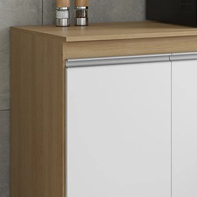 Balcão Cozinha com Tampo 120cm 3 Gavetas Leticia A01 - D'Rossi - Cinza