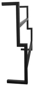 Porta Toalha de Banho Industrial Metálico 60 cm - D'Rossi - Preto