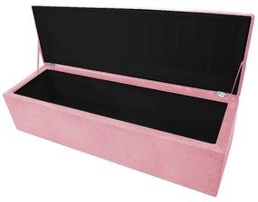 Calçadeira Munique 195 cm King Size Suede Rosa Bebê - ADJ Decor