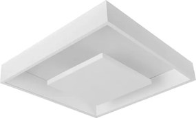 Plafon Led Sobrepor Quadrado Branco 16,8w 3000k New Picture