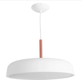 Pendente Alum&amp;#xED;nio Branco E Cobre &amp;#xD8;40cm Victoria