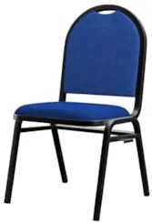 Cadeira Hoteleira Auditório Empilhável Linho Z33 Azul - Mpozenato