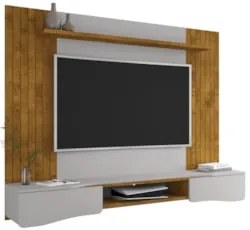 Painel TV 65 Pol e Bancada Suspensa 177cm Ivai Naturalle/Off B02 - Mpo