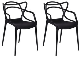 Conjunto com 2 Cadeiras Allegra Preto - Conjunto com 2 Cadeiras Allegra - Preto