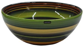 Vaso Aberto P Decorativo em Cerâmica Carolina Haveroth – Maruaga Listrada Alto Brilho