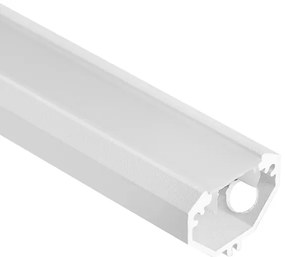 Perfil De Canto Aluminio Branco Para Fita Led 2,5M Fit15 45