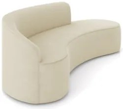 Sofá 4 Lugares Para Sala 220cm Orgânico Wendi Suede Bege I01  - Mpozen