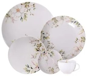 Aparelho de Jantar Tramontina Magnólia em Porcelana Decorada 20 Peças