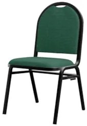 Cadeira Hoteleira Auditório Empilhável Linho Z33 Verde - Mpozenato