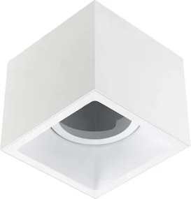 Plafon Sobrepor Aluminio Branco Square Out