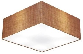 Plafon Para Sala de Estar Quadrado SE-3001 Cúpula Cor Palha