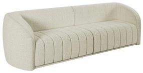 Sofá Decorativo Sala de Estar 292cm Adam 4 Lugares Boucle Off White G45 - Gran Belo