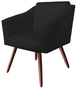 Poltrona San Marino Decorativa Suede Preto