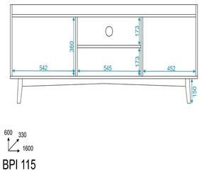 Rack Home Para Tv Até 50" 1 Prateleira 2 Portas Branco